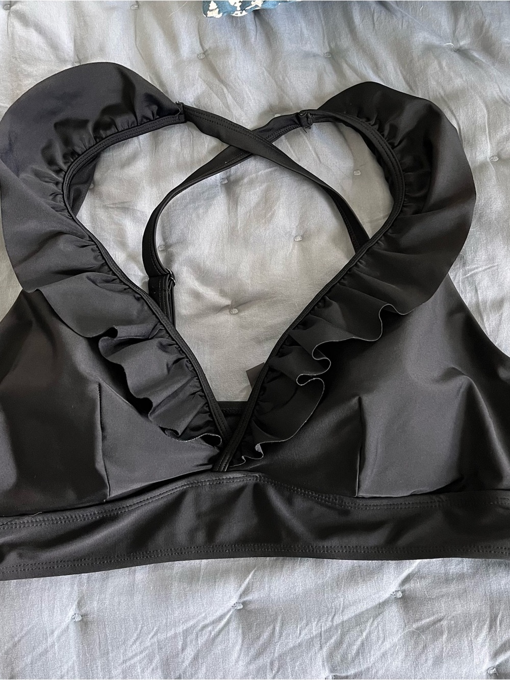Torrid Wireless Ruffle Triangle Bikini Top - Picture 2 of 4